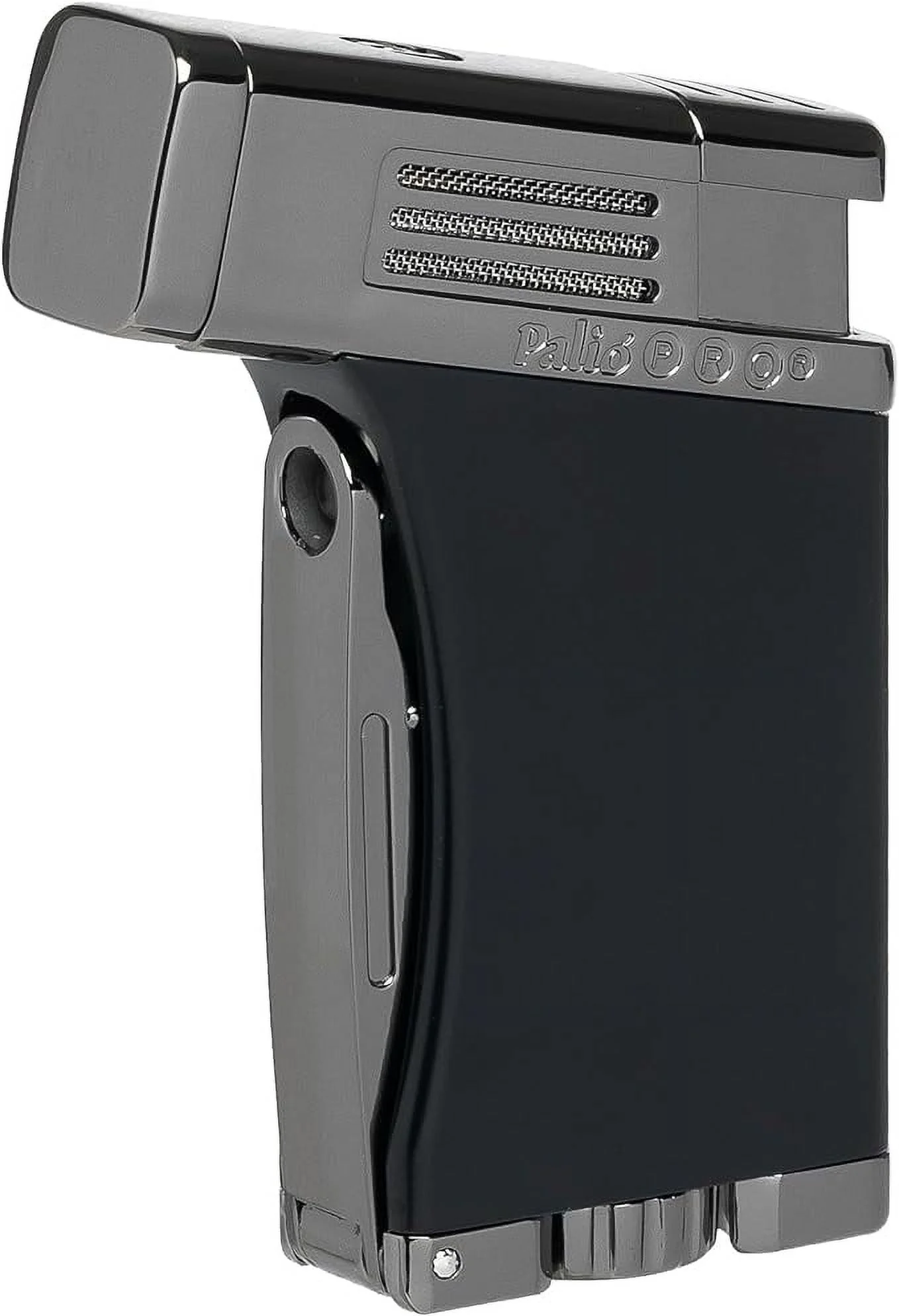 PALIO® Pro Line, Scorpius Jet Torch Cigar, Angled, Single-Jet Torch Lighter with a Fold -Out 7.5mm Punch Cutter, Black