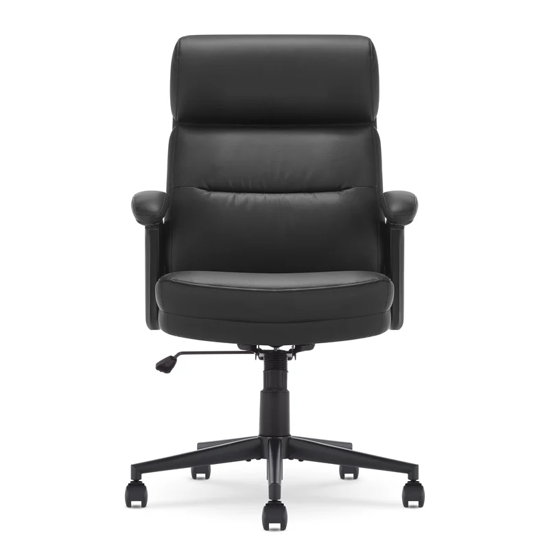 Serta Comfort Executive Ergonomic Mid-Back Office Chair Bonded Leather Black