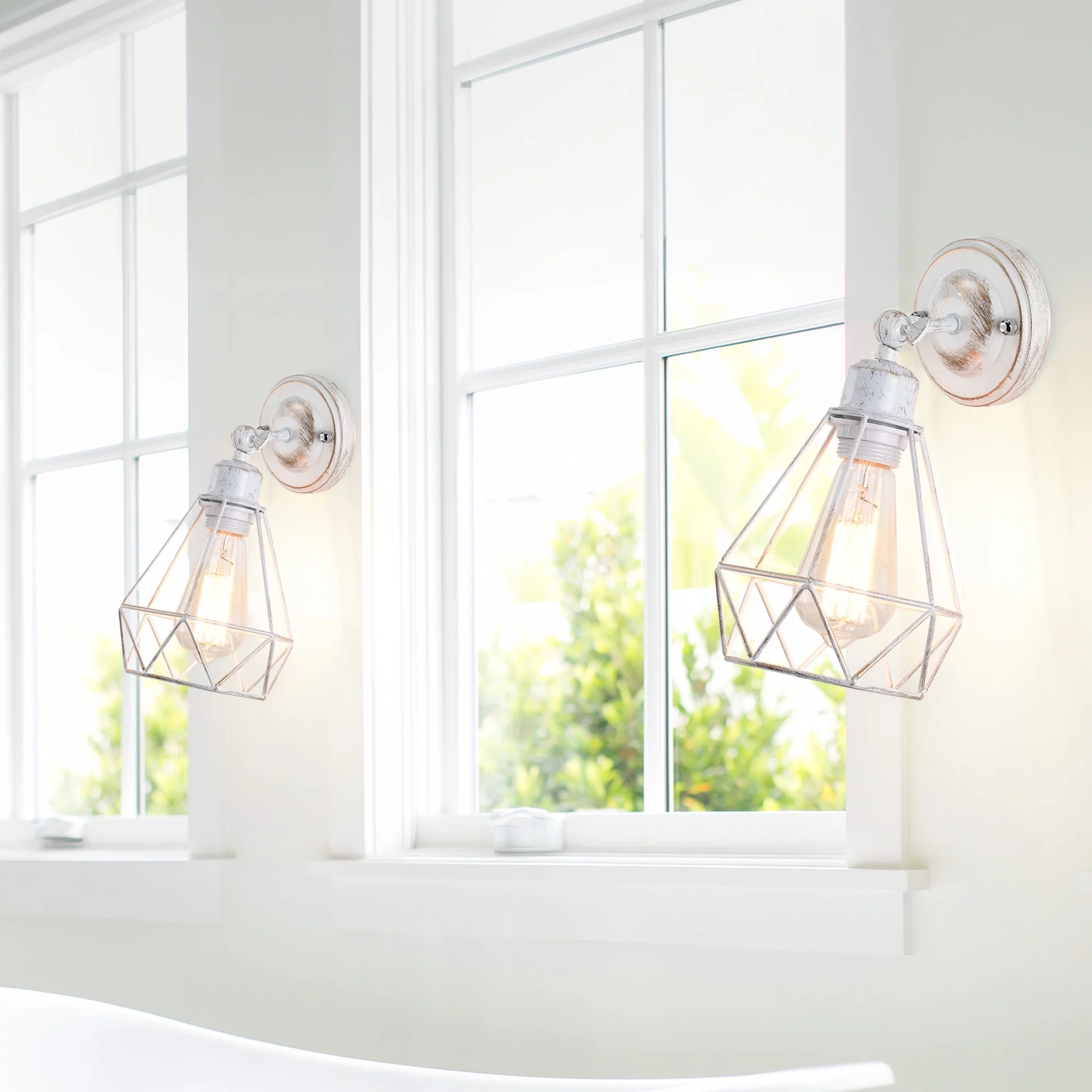 Farmhouse Wall Sconces Set of 2 Industrial Wall Mount light fixture