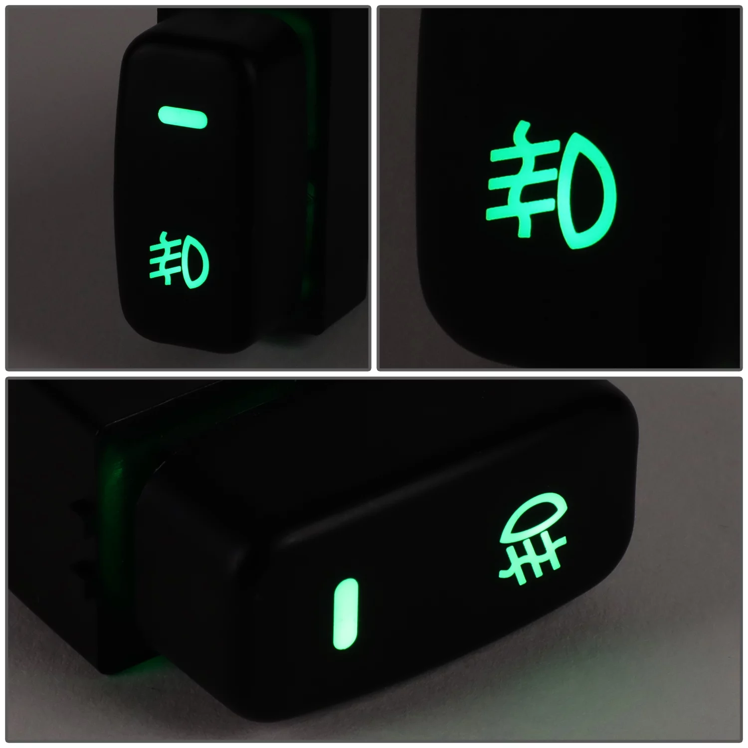 DNA Motoring FLSW-002 For 2010-2015 Mitsubishi RVR Outlander Sport OE Style Dash Mounted Fog Light Lamp Switch with Wiring Harness