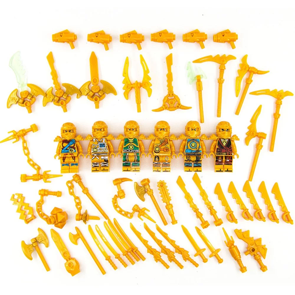 6 PCS Ninjago Action Figures Minifigures Building Blocks Toys Set,Collectible Anime Ninja Figure Fans Children Toy Good Gift for Boys and Girls