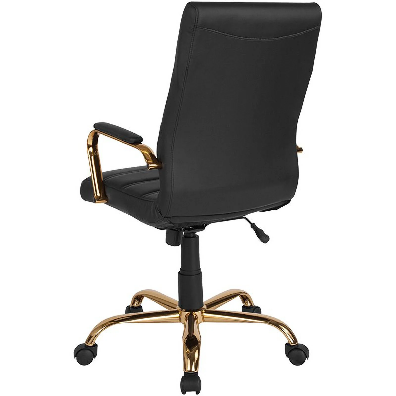 Scranton & Co High Back Leather Swivel Office Chair in Black