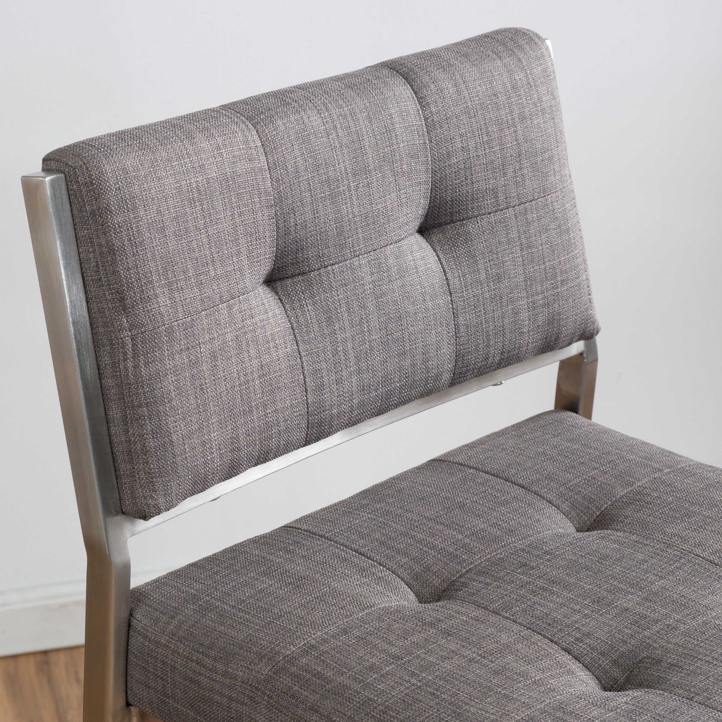 Noble House Doski Light Grey Fabric Barstools (Set of 2)