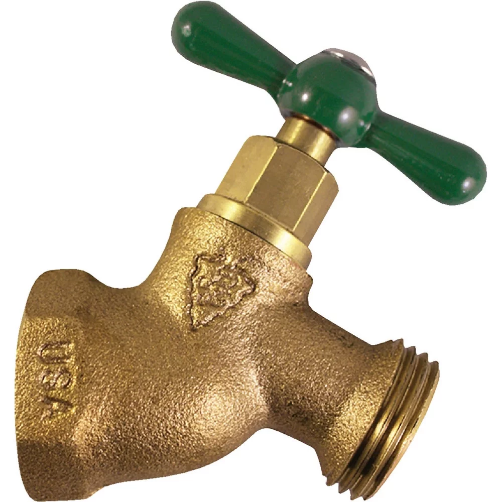 Arrowhead Brass 1-2 In. FIP x 3-4 In. Male Hose Thread No-Kink Hose Bibb 253LF 253LF 457534