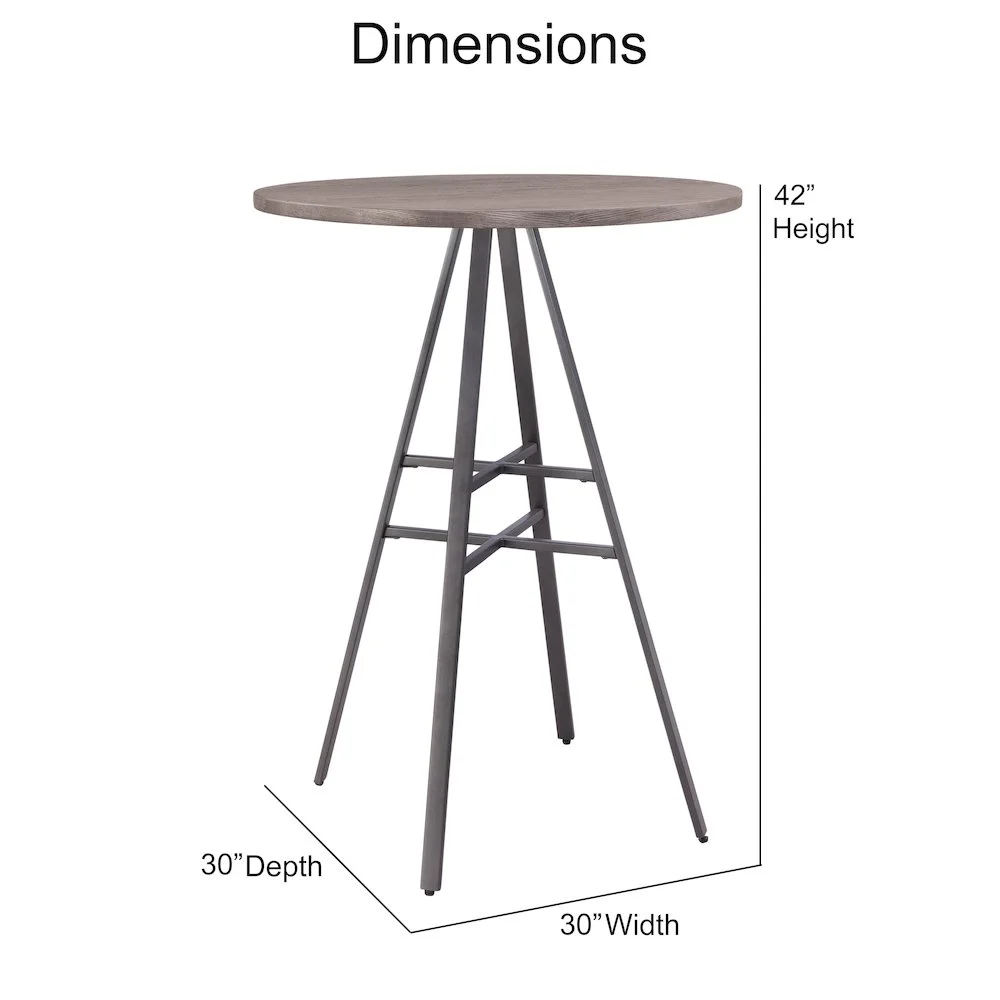 American Woodcrafters Chesson Gray Metal and Wood 42