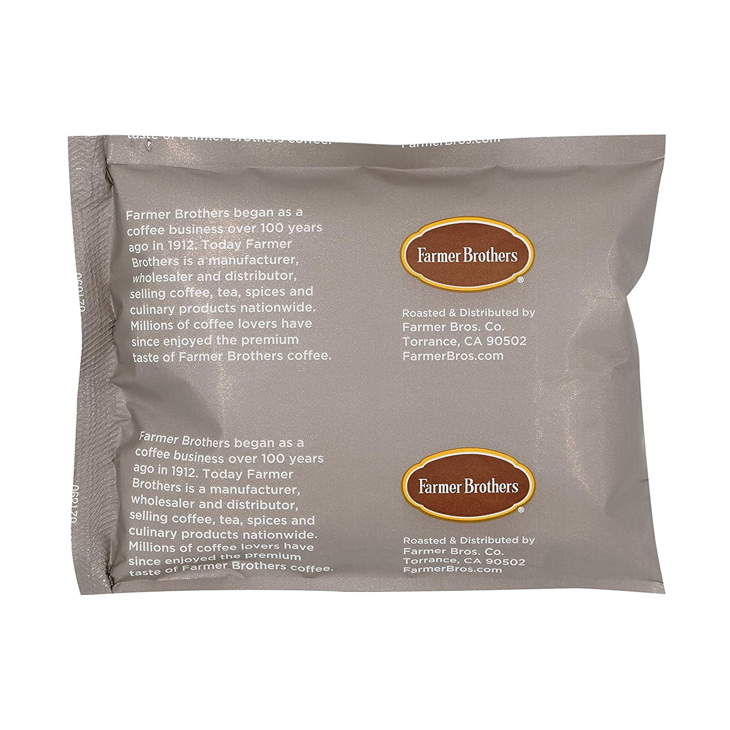 Farmer Brothers 100% Colombian Ground Coffee, 2oz. (40 x 2 Ounce Packets)