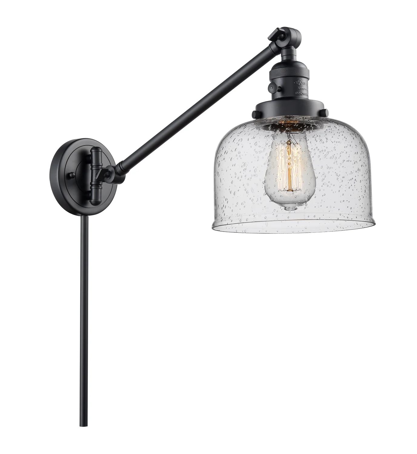 Innovations 237-BK-G74-LED One Light Swing Arm from Franklin Restoration collection