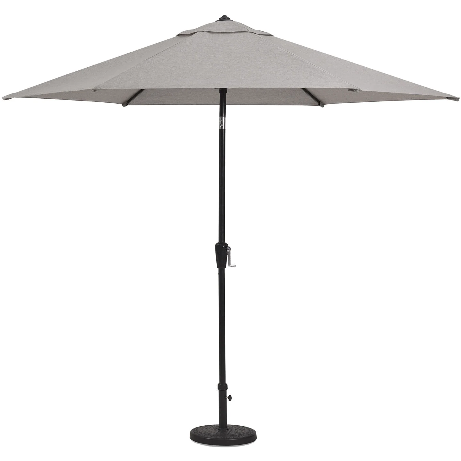 Hanover Lavallette 5-Piece Dining Set in Silver Linings with 4 Swivel Rockers, 42-In. Square Glass-Top Table, Umbrella, and Base, LAVDN5PCSW-SLV-SU