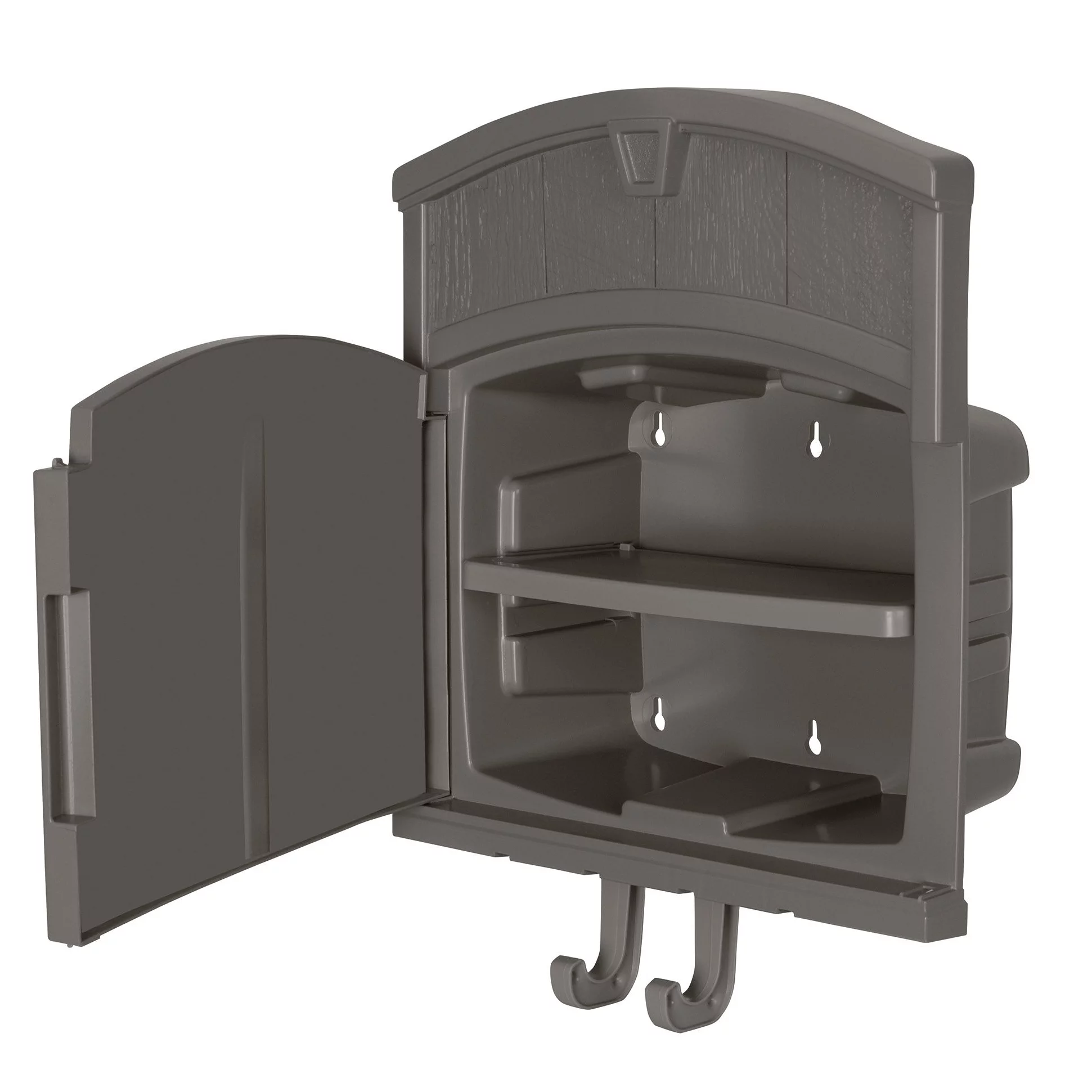 Suncast 150 ft. Garden Hose Hanger with Cabinet Farmington Gray