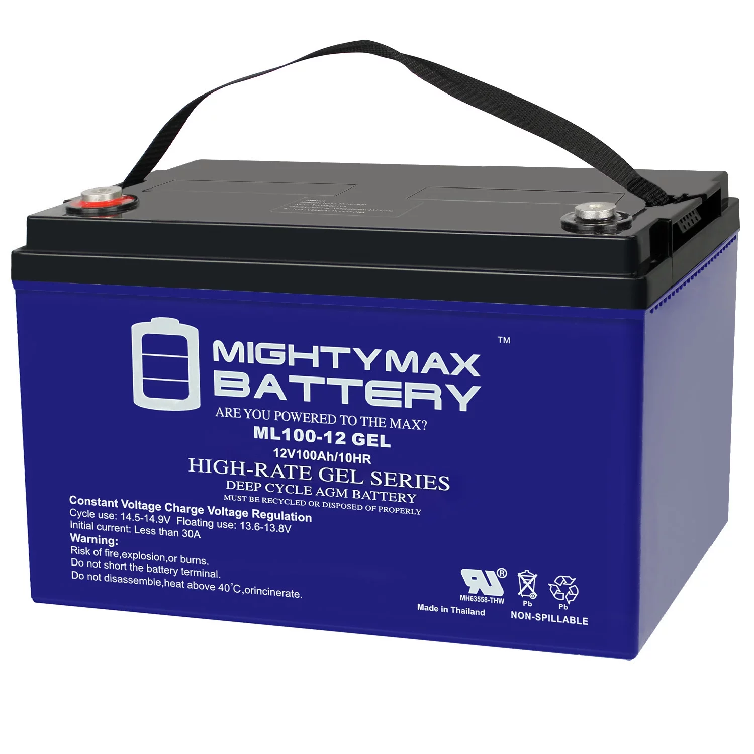 12V 100AH GEL Battery Replacement for SUVPR XT-GP2000