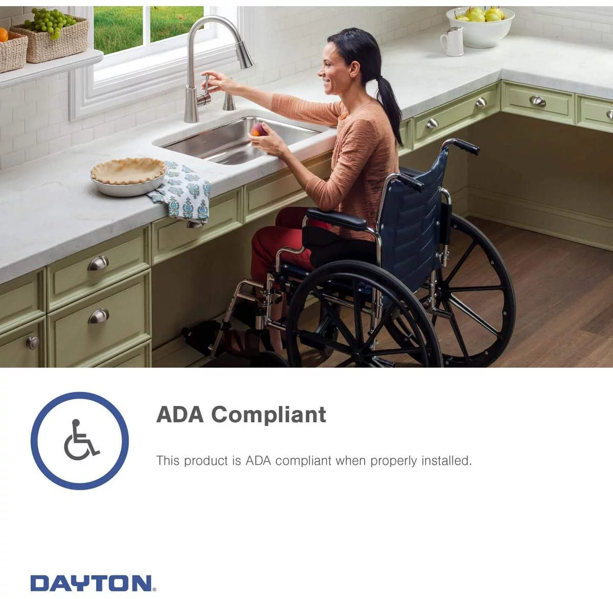 OUWI D23317 Dayton Equal Double Bowl Drop-in Stainless Steel Sink