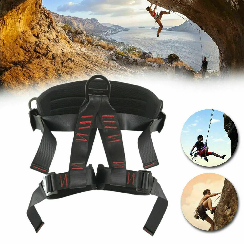 Paddsun US Outdoor Half Body Safety Rock Climbing Tree Rappelling Harness Seat Belt BEST