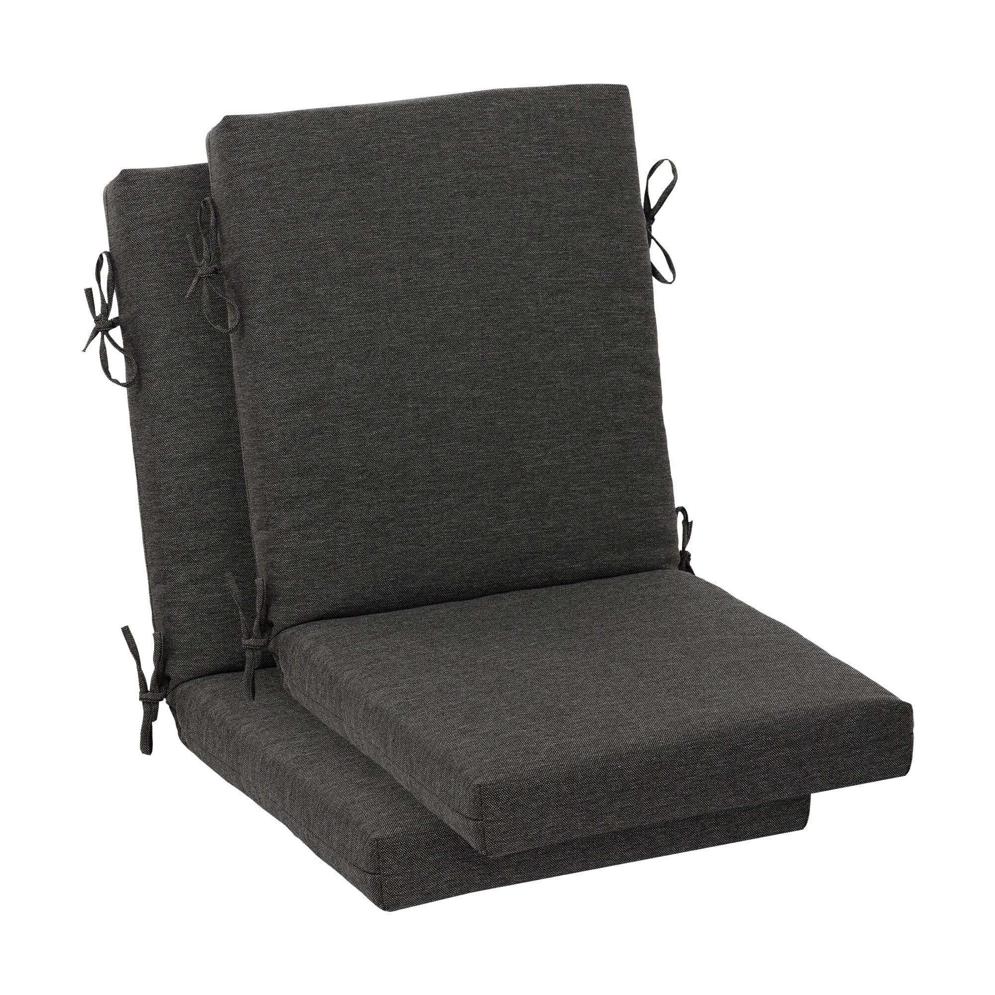 Arden Selections  Oceantex 20 x 20 in Dining Chair Cushion Ink Black 2 Count