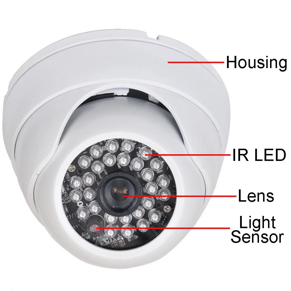 VideoSecu 2 Pack Built-in 1/3 inch SONY Effio CCD Security Cameras 600TVL Wide Angle Vandal Proof with 2 Cable and Power BTU