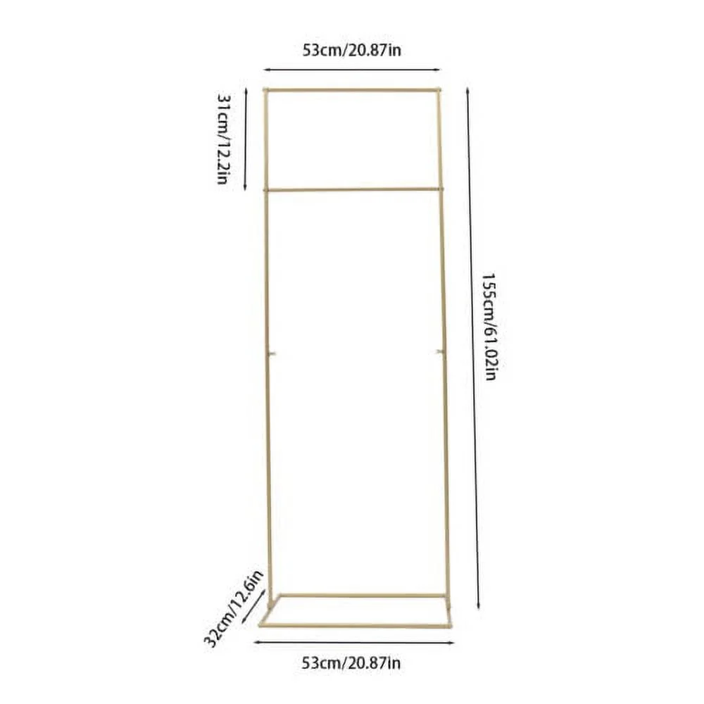 Arch Stand Metal Wedding Venue Balloon Decor Frame Gold Square Arch Backdrop