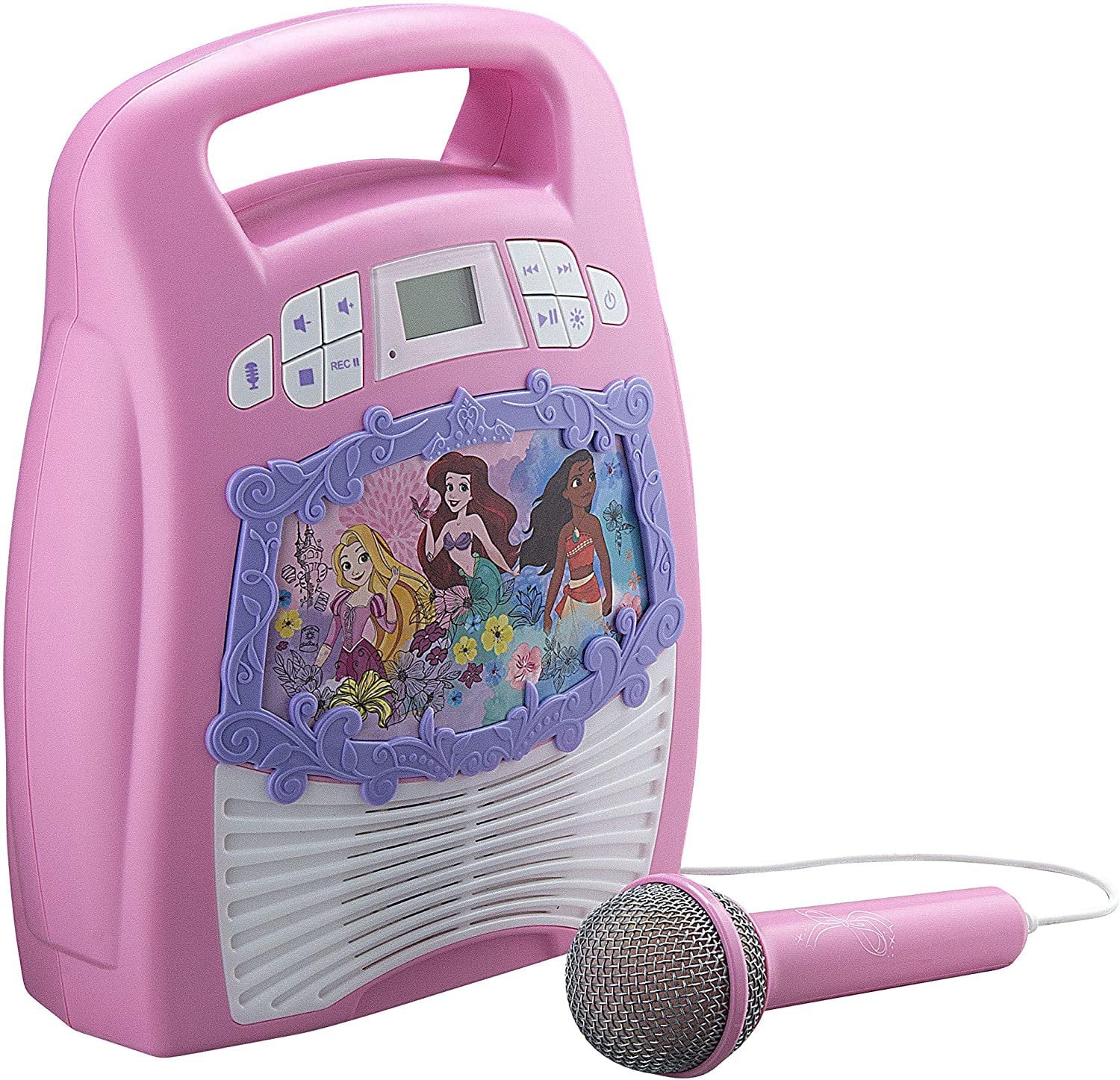 Disney Princess Karaoke Machine for Kids with Microphone and Bluetooth Speaker
