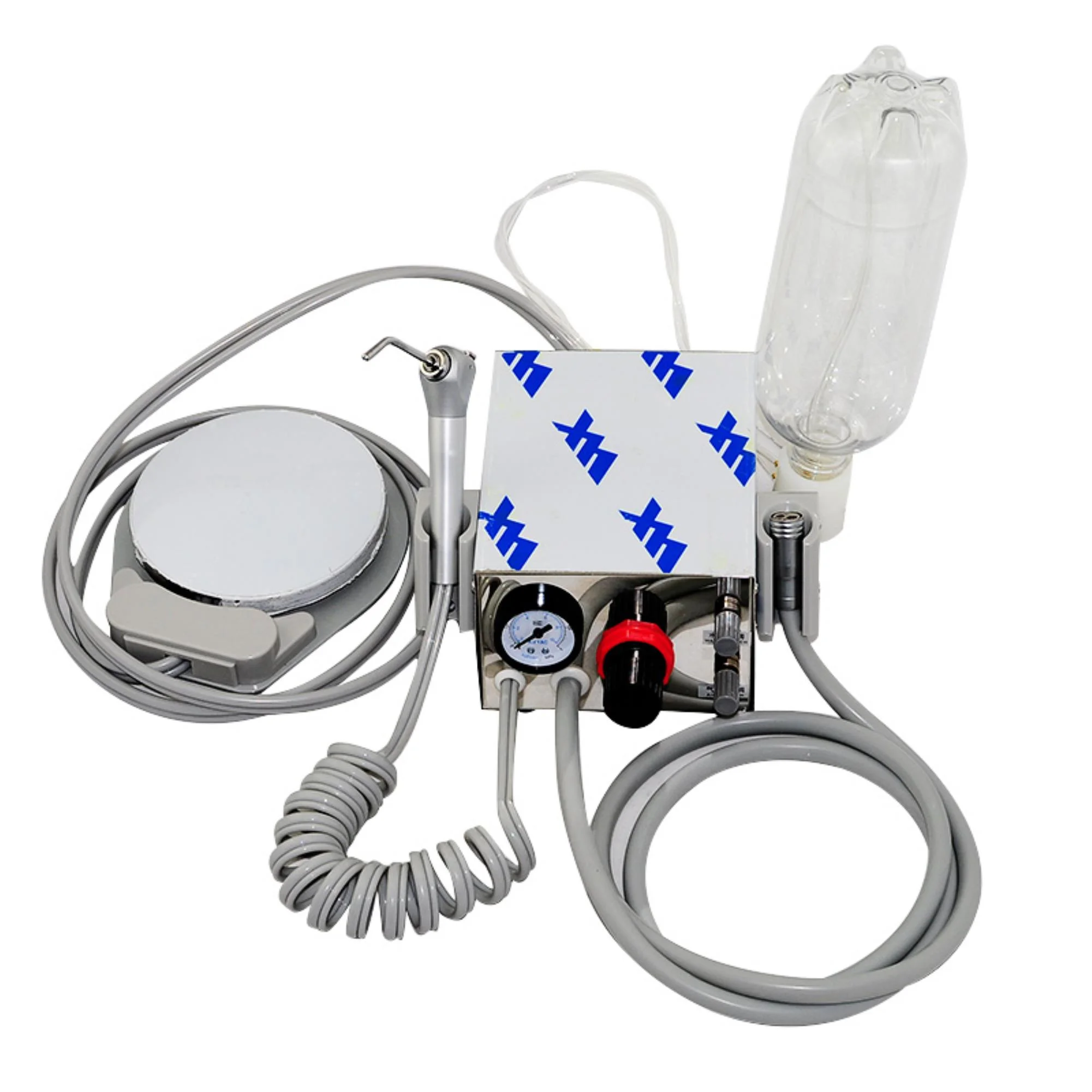 Portable Dental Turbine Unit with Handpiece & Water Bottle - Efficient Compressed Air Delivery, 3-Way Air Turbine - Enhanced Turbine Performance - Ideal for Dental Professionals