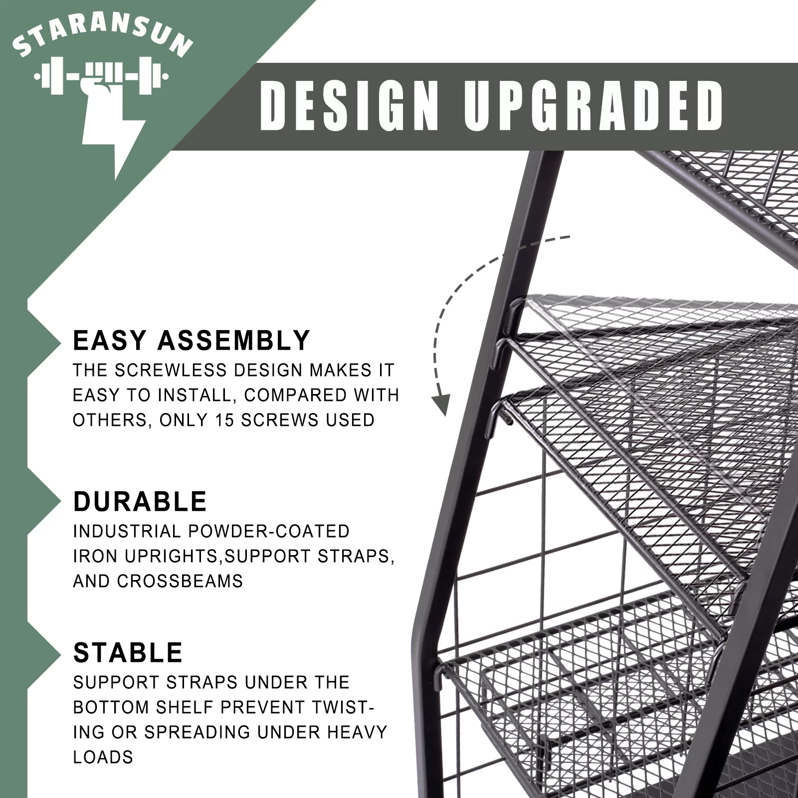 Golf Storage Rack - Garage Organizer with Side Golf Clubs Holder - Extra Large Golf Bag Stand for 2 Golf Bags - Golf Accessories Organizer with Wheels and Leveling Feet - Easy Assemble