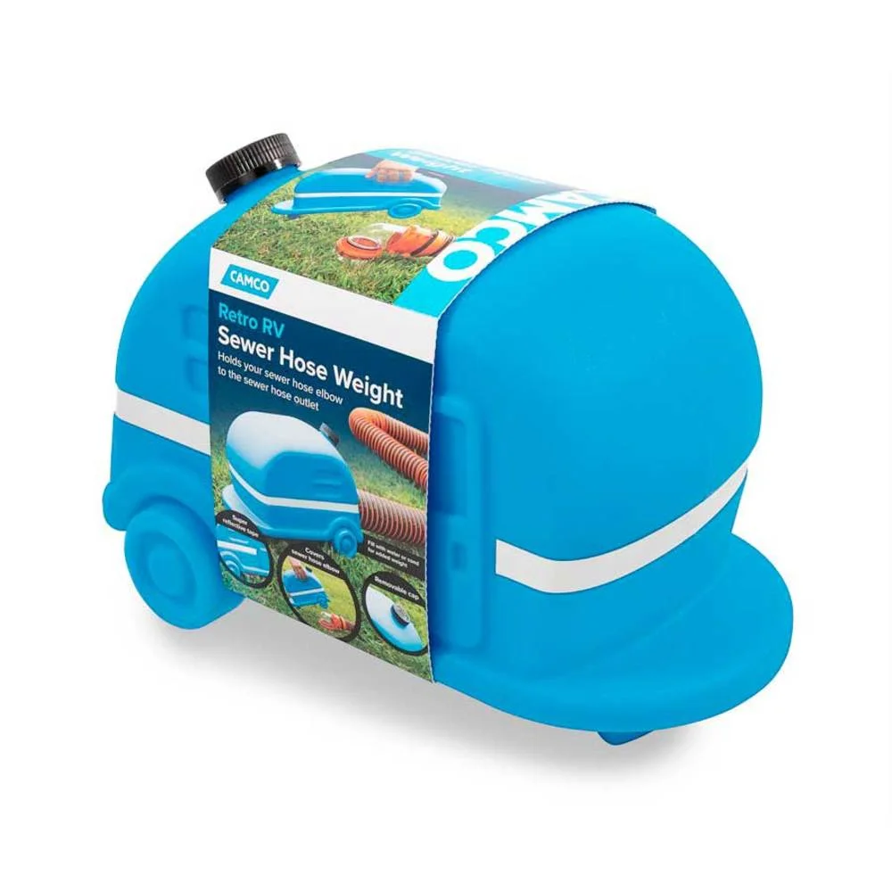 Camco 43101 Retro RV 4-in-1 Sewer Connection Weight - Blue