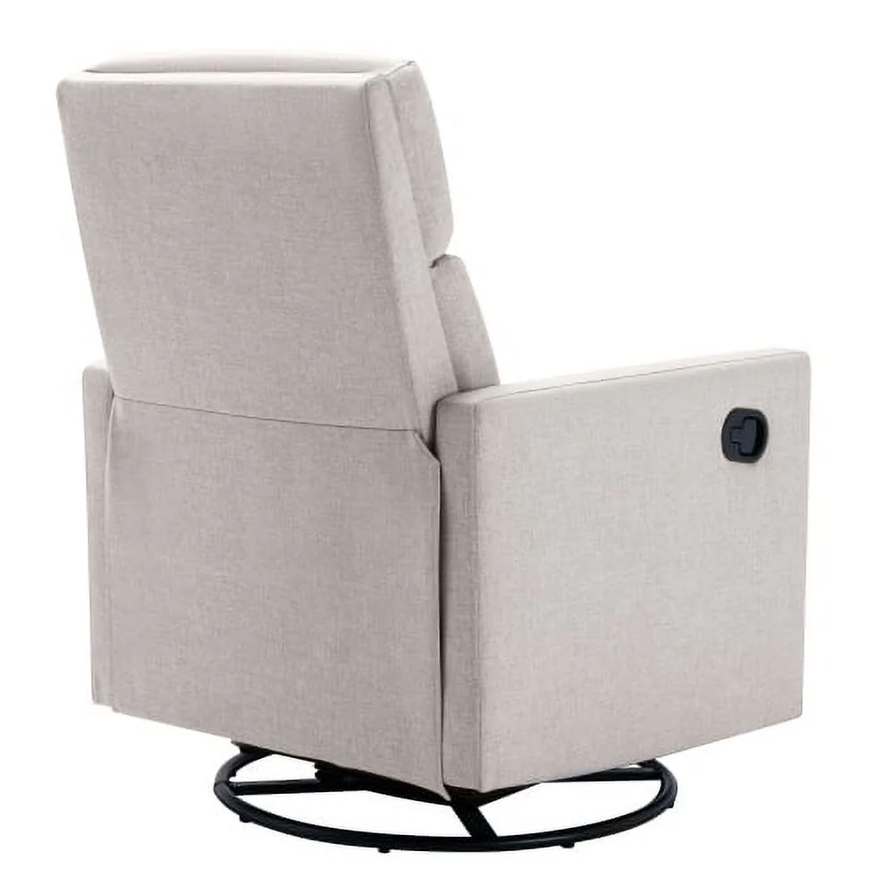 ZJbiubiuHome Modern Upholstered Rocker Nursery Chair Plush Seating Glider Swivel Recliner Chair  Beige