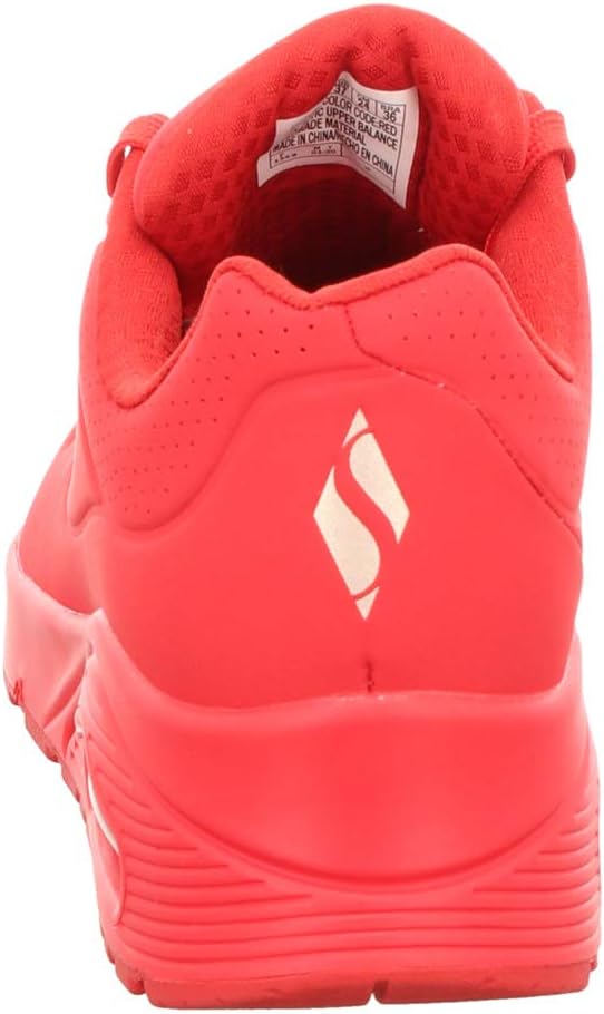 womens Skecher Street Women's Uno - Stand on Air Sneaker, Red, 8.5 US