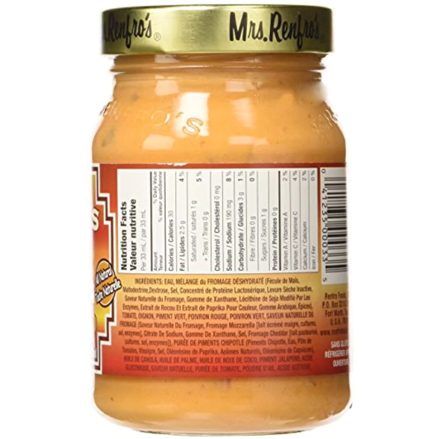 Mrs. Renfros Nacho Cheese Sauce With Chipotle, 16 Oz