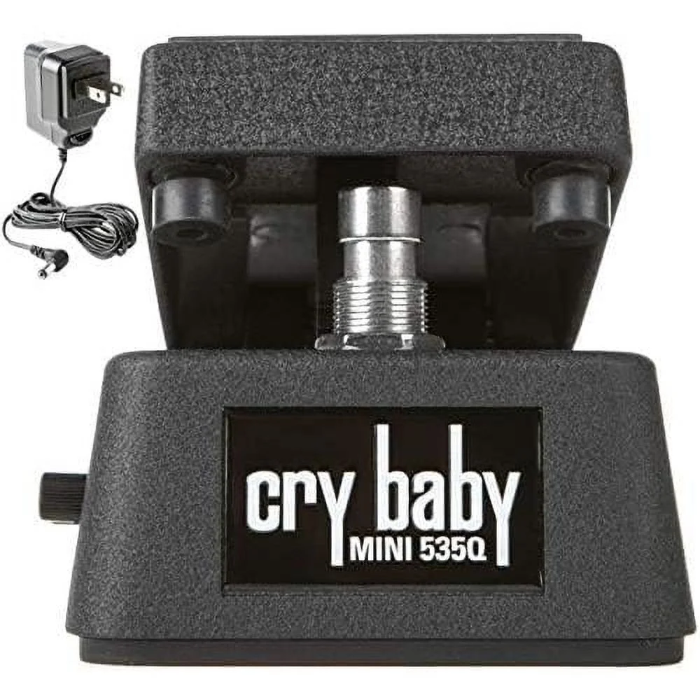 Dunlop CBM535Q Cry Baby Q Mini Wah Effects Pedal Bundle With Dunlop ECB-003 9-Volt Adapter