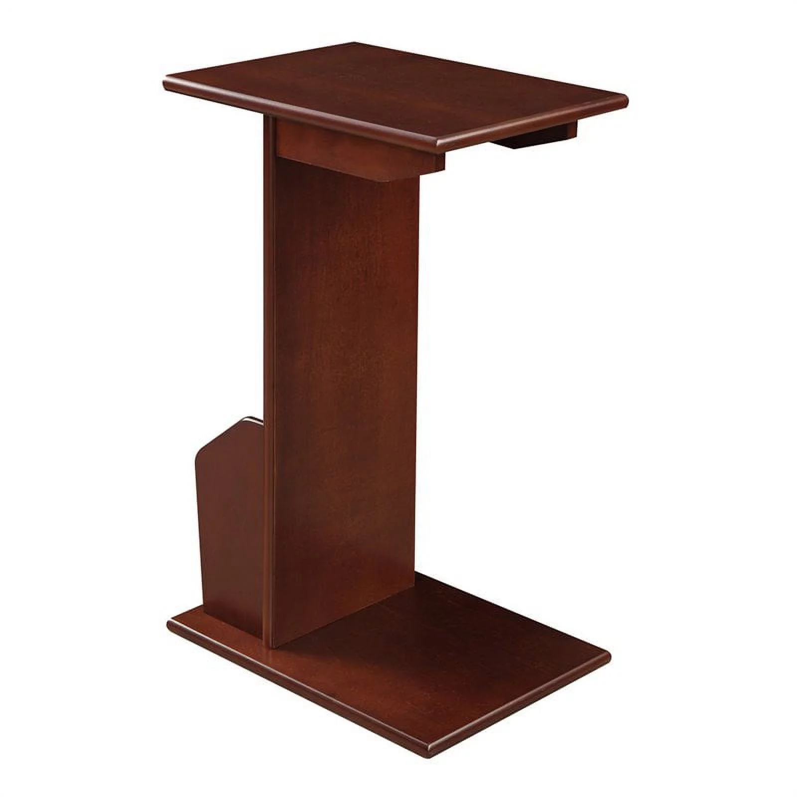 Home Square End Table in Espresso Mahogany Wood Finish - Set of 2