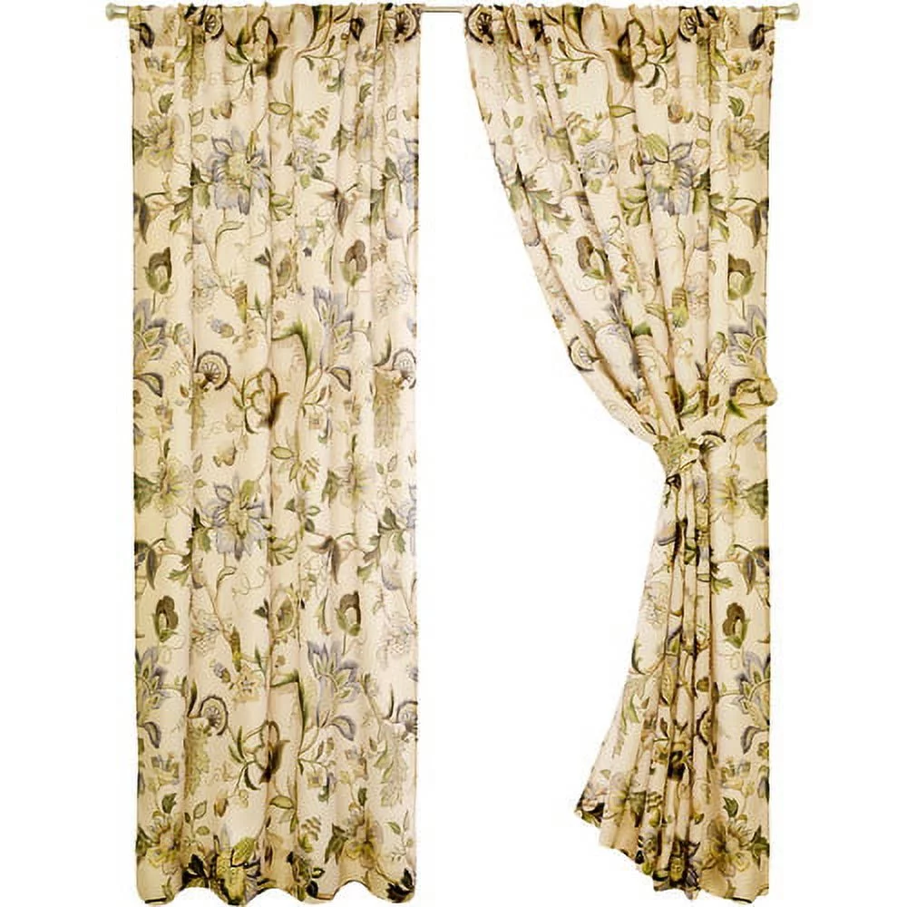 Ellis Curtain Brissac Tailored Panel Pair with Tiebacks, 70 x 63, Red