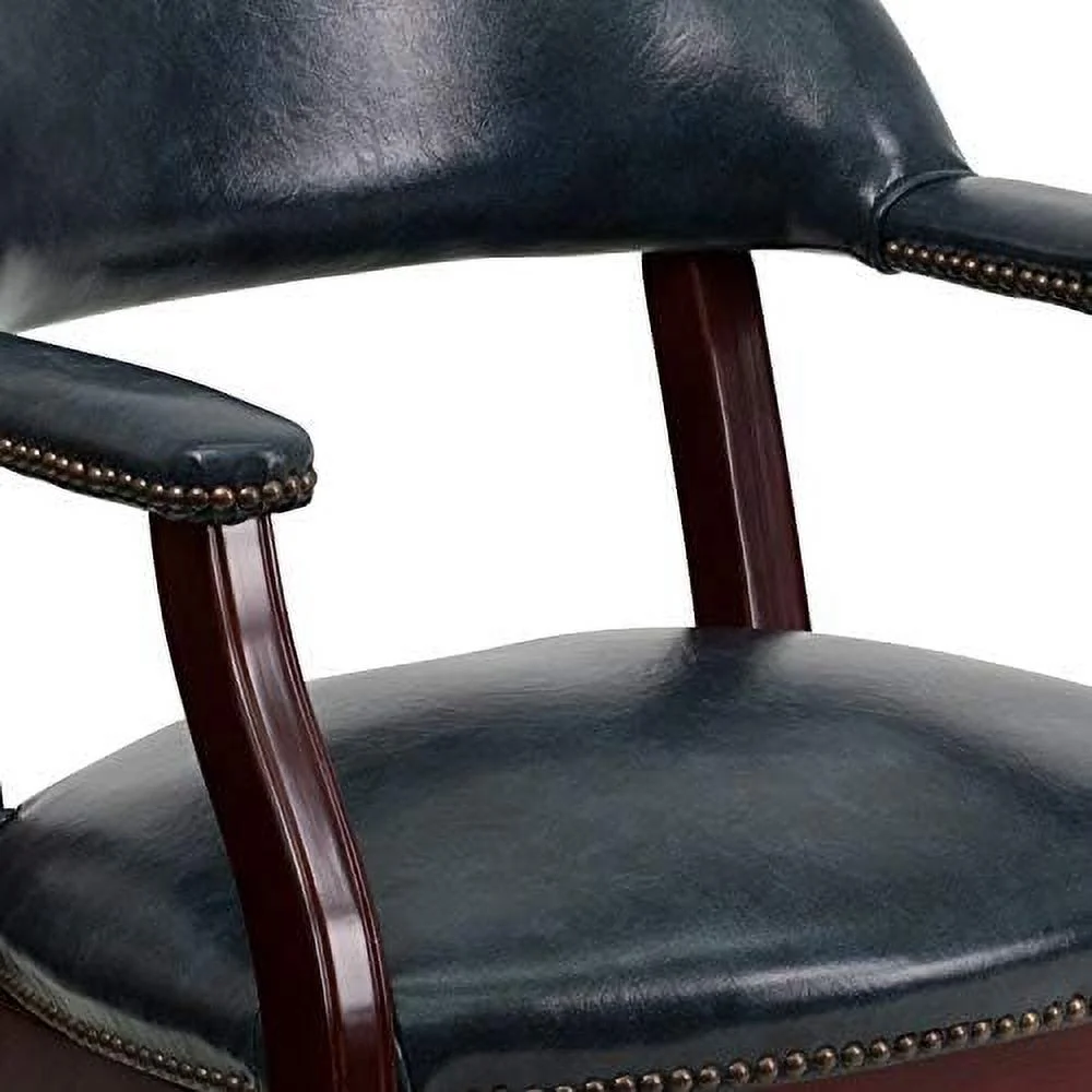 FDXCKJP Burgundy LeatherSoft Conference Chair with Casters