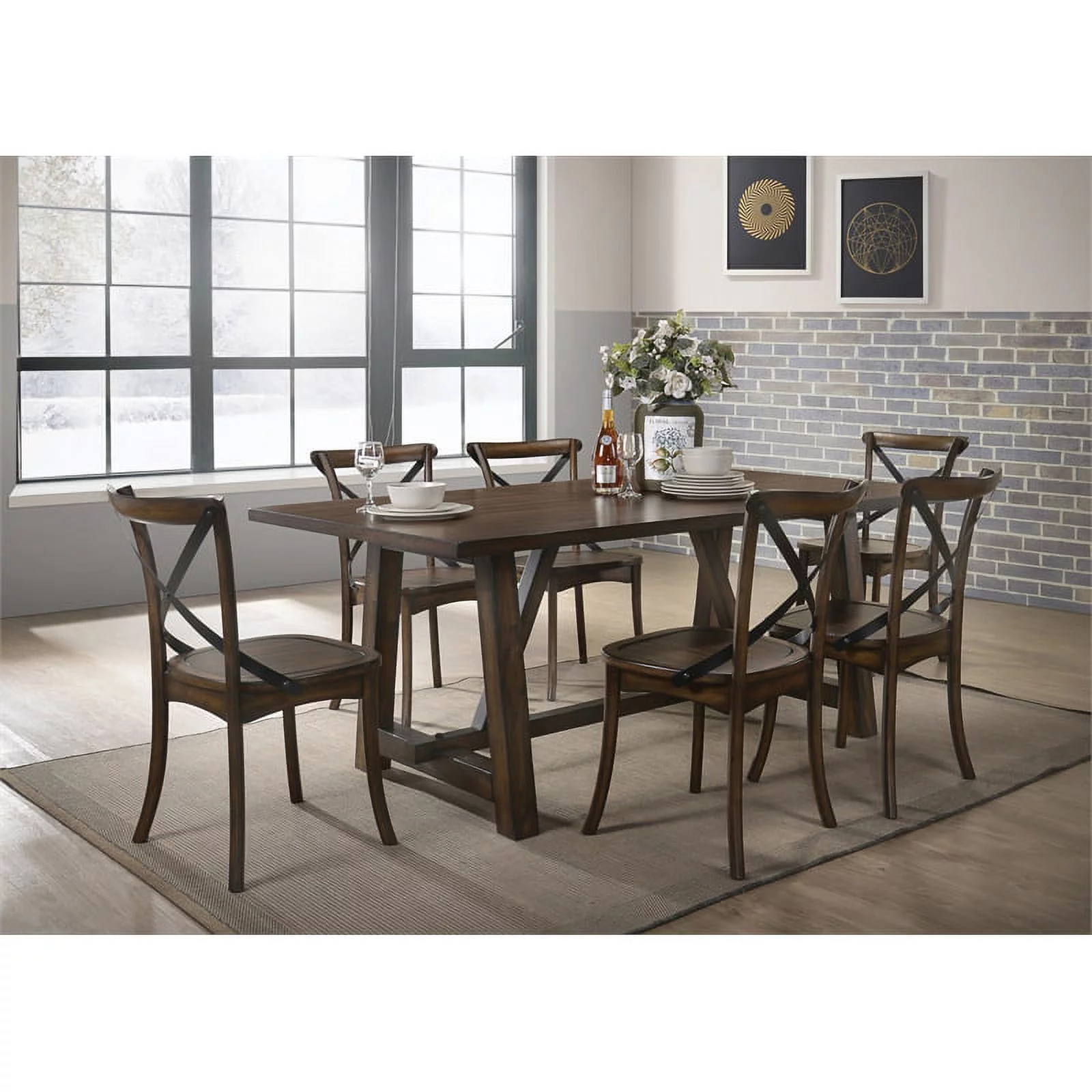 ACME Kaelyn Dining Table, Dark Oak