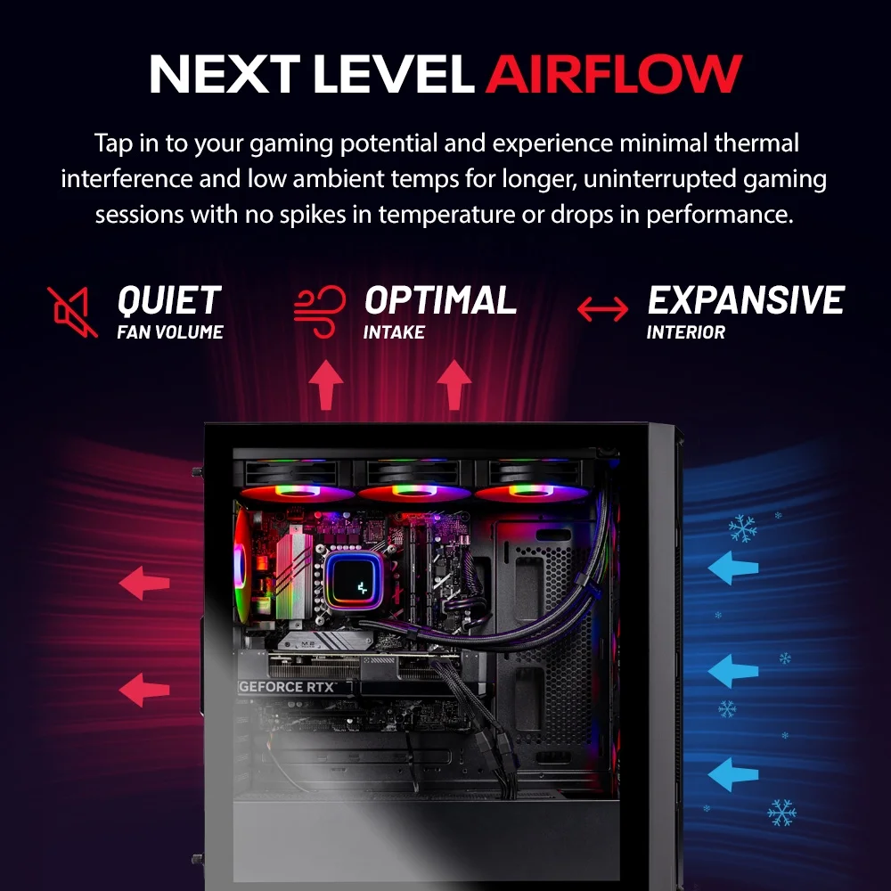 Skytech Rampage Gaming PC, Ryzen 7 7700X, NVIDIA RTX 4070, 2TB SSD, 16GB RAM, Windows 11 Home