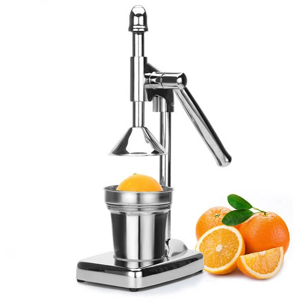 Miumaeov Manual Citrus Juicer Portable Stainless Steel Hand Press Orange Lemon Limes Drink Lever Squeezer Fruit Grapefruits Juice Extractor for Home Kitchen Commercial Use