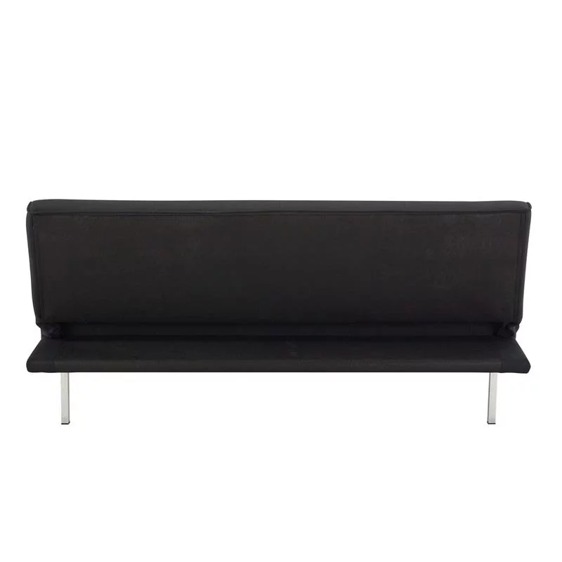 Serta Sloan Dream Lift Convertible Sofa in Tufted Black Fabric