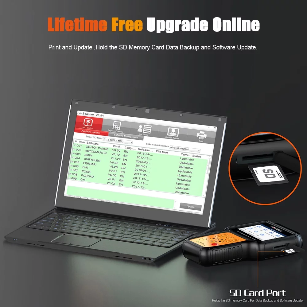 FOXWELL NT650 Elite Automotive OBD2 Scanner ABS Airbag Engine Code Reader with SAS EPB DPF EPS TPMS TPS 25 Special Functions