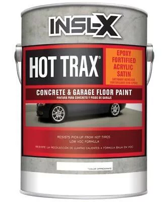 Insl-x Hot Trax Satin White Water-Based Acrylic Concrete & Garage Floor Paint 1 gal.