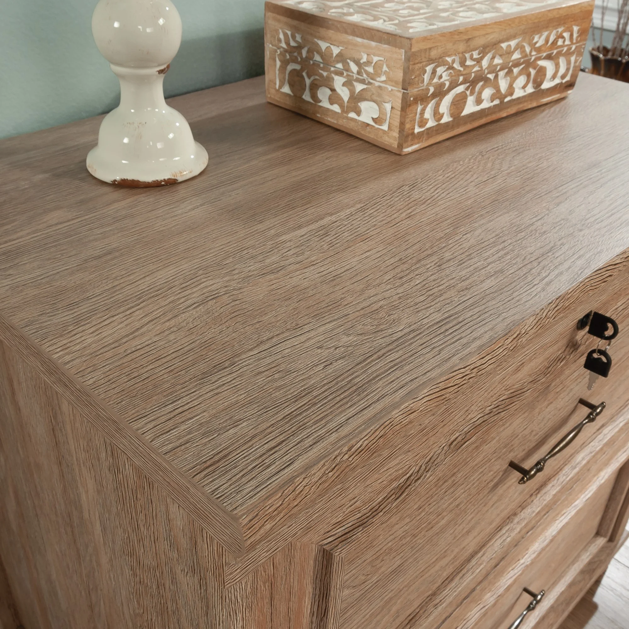 Sauder Rollingwood Engineered Wood Lateral File in Brushed Oak