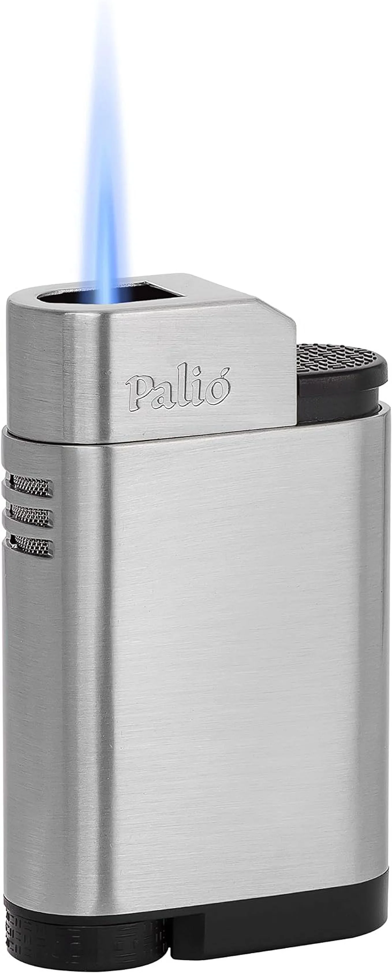 Palio Ballista Jet-Flame Lighter Cigar Smoking, Silver