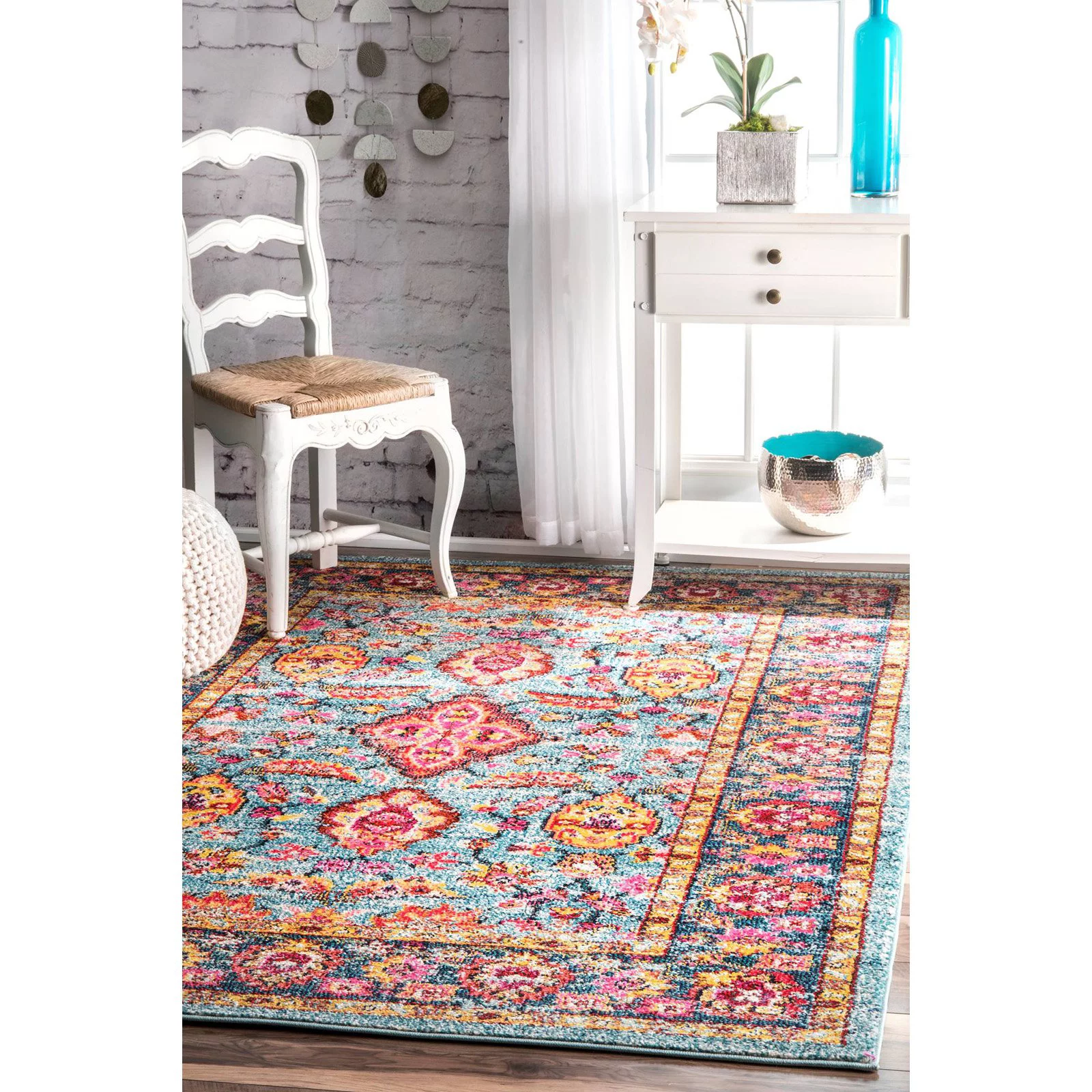 nuLOOM Floral Persian Lavenia Indoor Area Rug