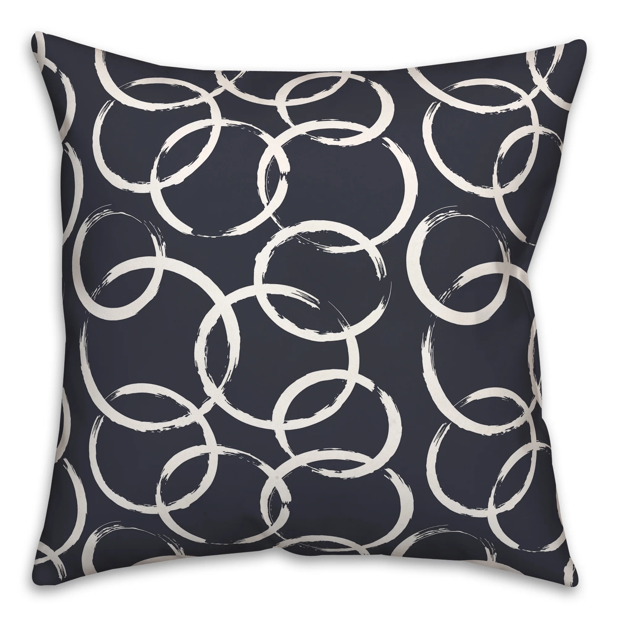 Creative Products Navy Circles 18 x 18 Indoor / Outdoor Pillow