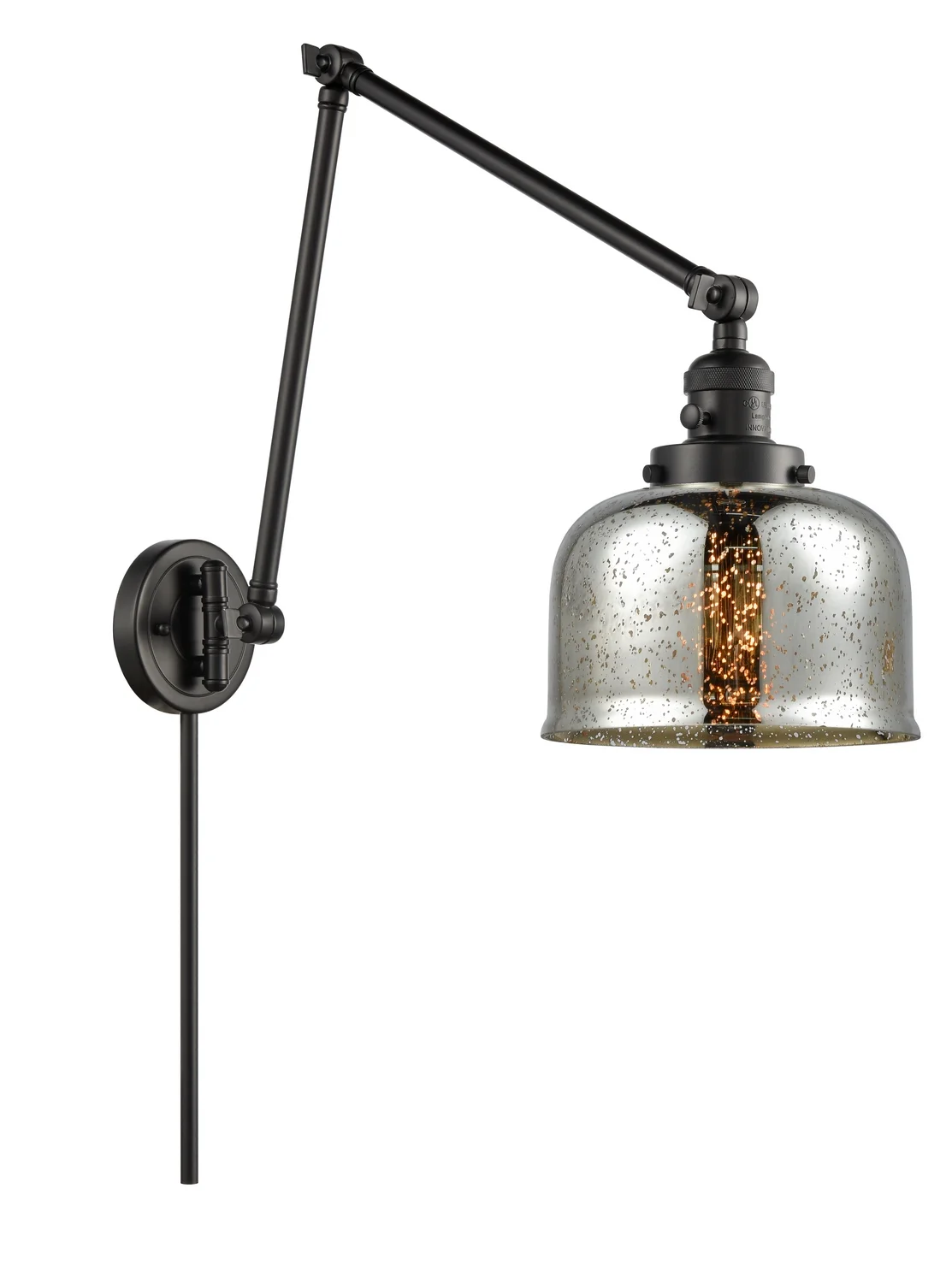 Innovations  238BKG78   Light Swing Arm Wall Lamp  Franklin Restoration  Matte