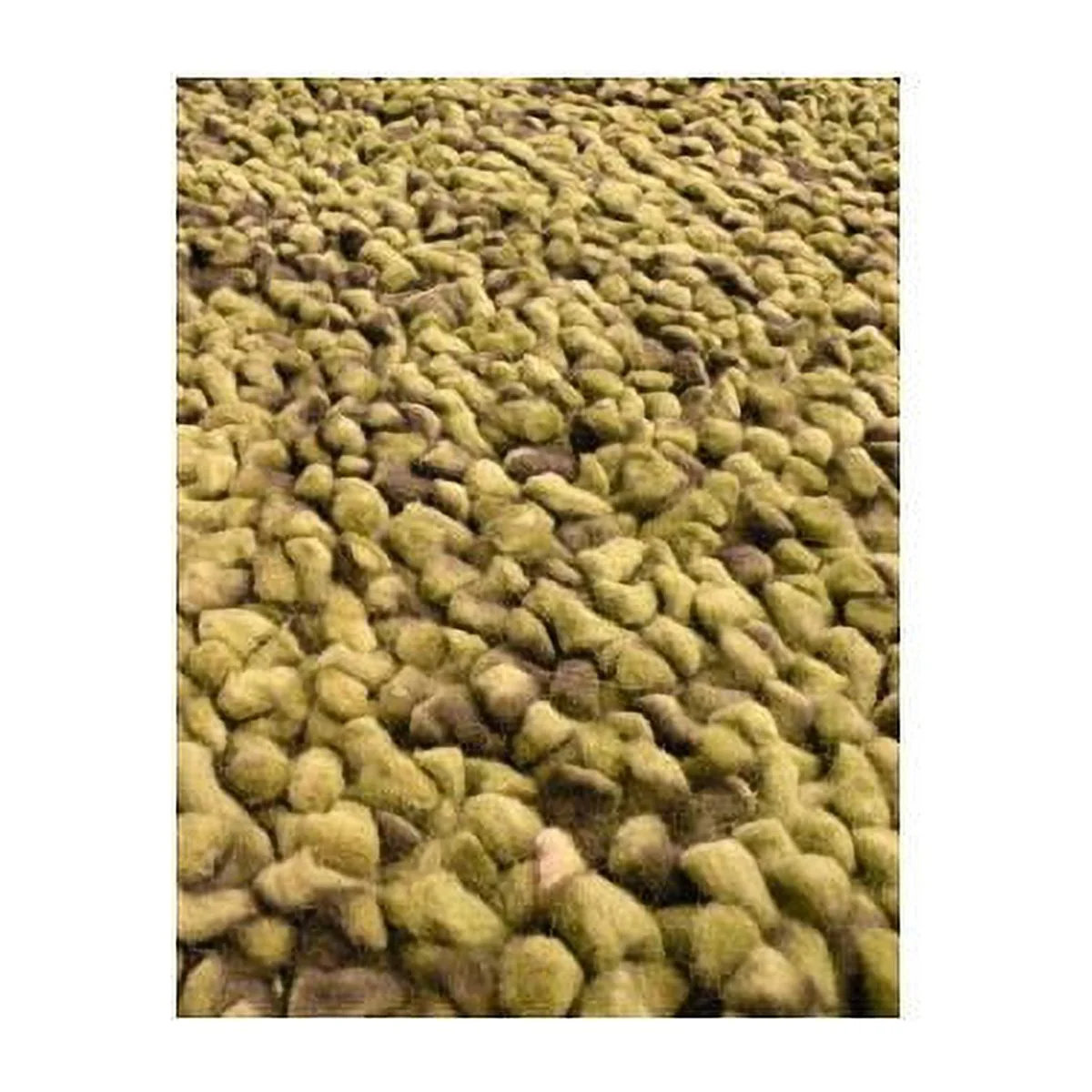 Cozy Shag Handmade Green Felted New Zealand Wool Solid Area Rug 6' x 9' & 8' x 10'