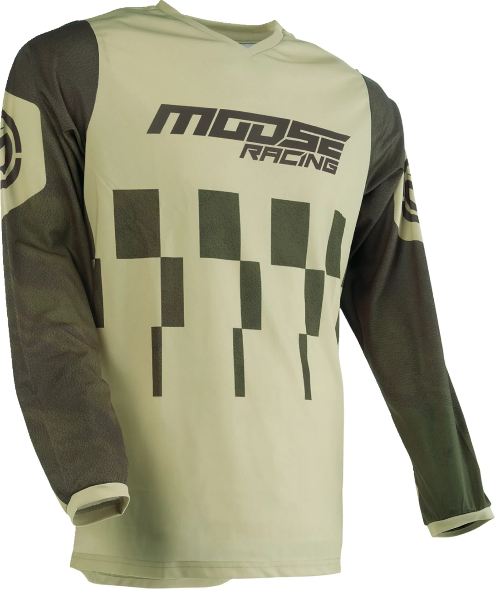 Moose Racing Qualifier 24 Mens MX Offroad Jersey Green/Tan SM