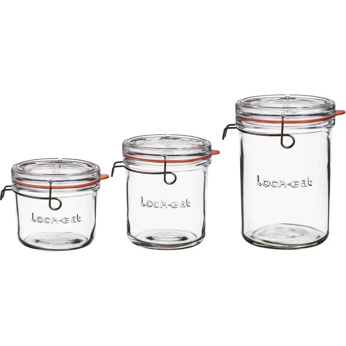 Luigi Bormioli Lock-Eat Frigo Jar Set 3-Pcs
