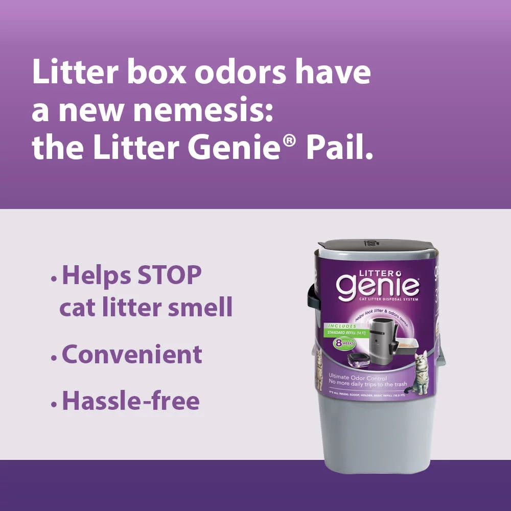 Litter Genie Cat Litter Disposal Odor Free Pail System