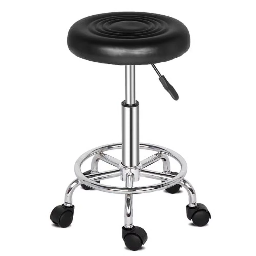 OmySalon Hydraulic Adjustable Rolling Salon Chair Stool360-Degree Wheel