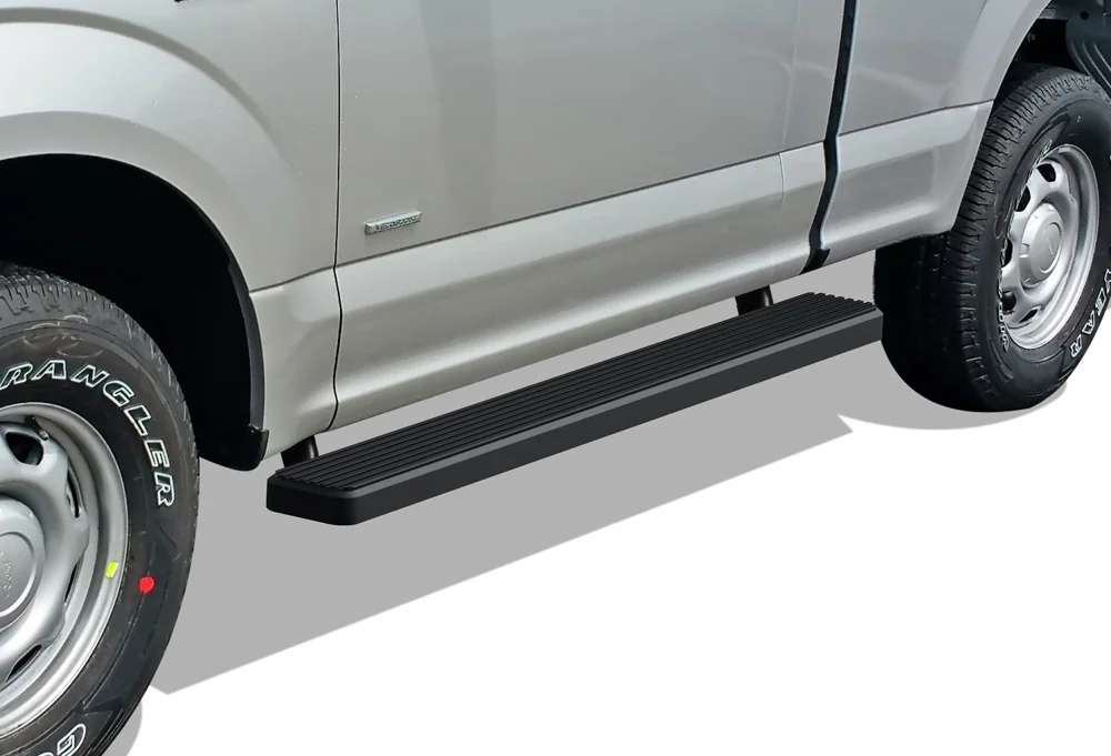 APS iBoard Running Boards 6 inches Matte Black Compatible with Ford F150 2009-2014 Regular Cab (Nerf Bars Side Steps Side Bars)