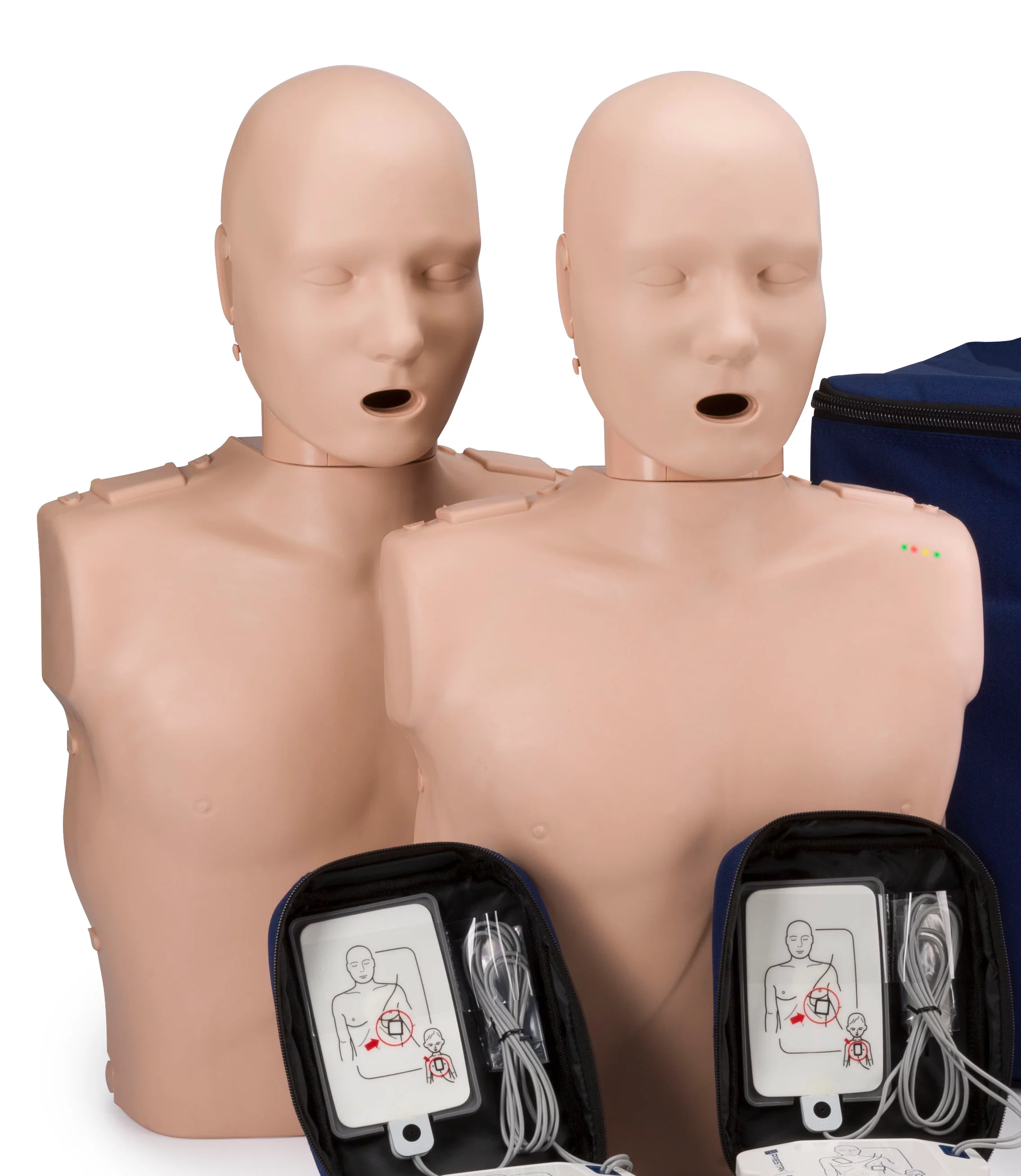 PRESTAN TAKE2 Kit Medium Skin Manikins (2 Adult, 2 Infant) WITH Feedback, 2 AED UltraTrainers