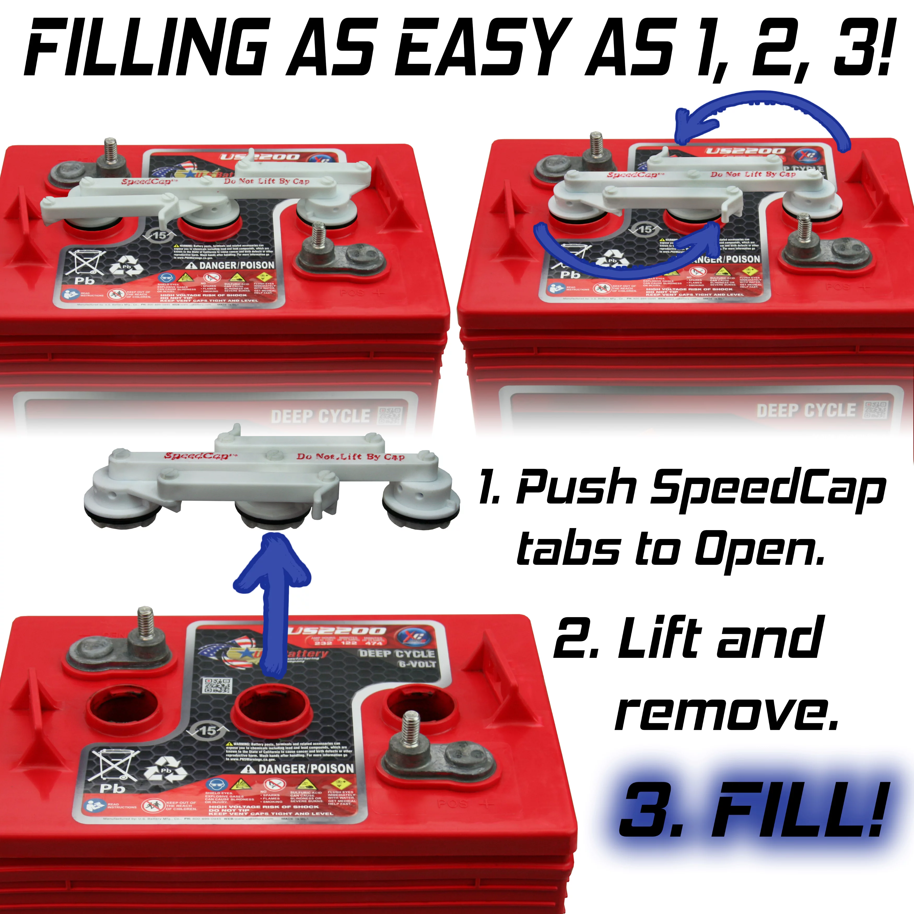 US2200XC Replaces T-105 6V Volt Deep Cycle Golf Cart, Solar, Marine, RV and Industrial Use Batteries - 8 Pack