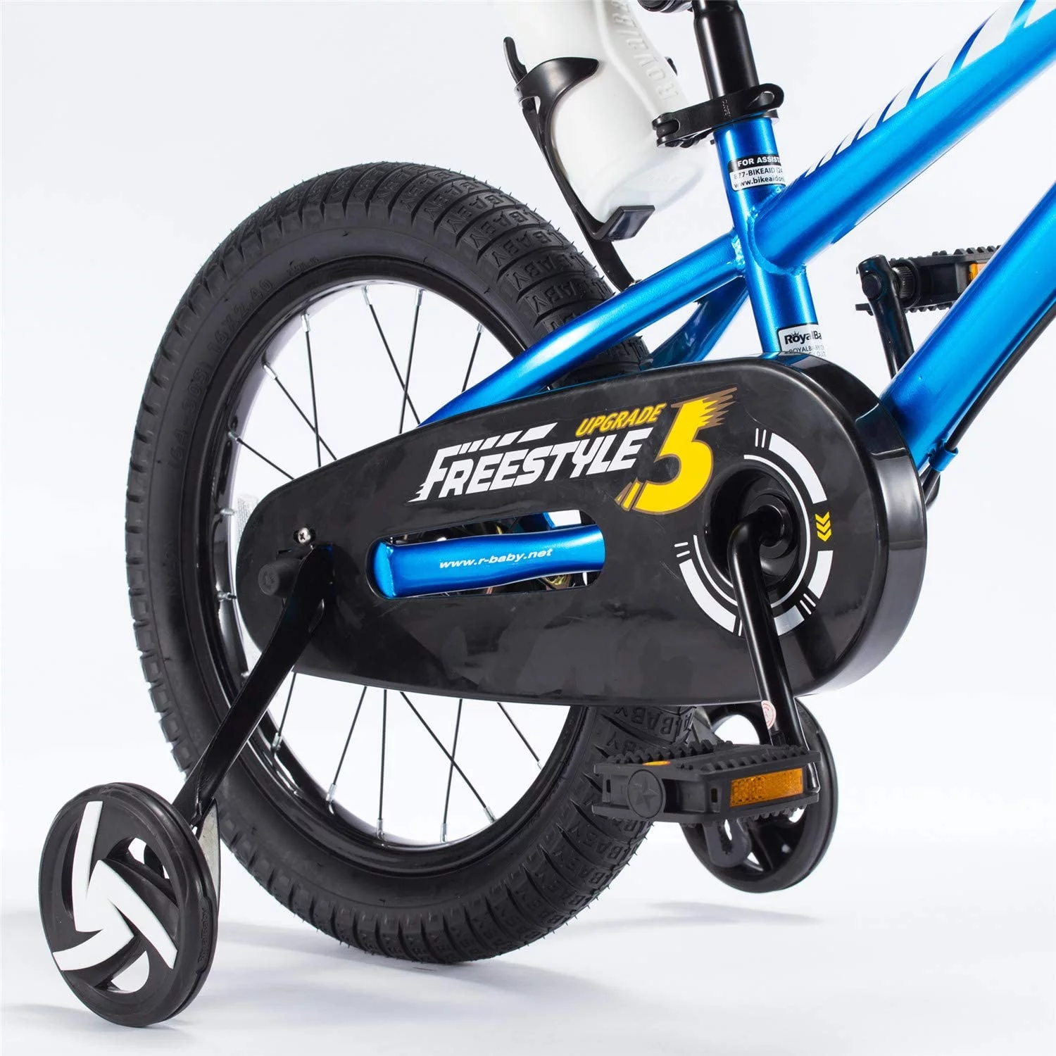 RoyalBaby Boys Girls Kids Bike BMX Freestyle 2 Hand Brakes Bicycles with Training Wheels Child Bicycle | 16 Inch With Kickstand and Training Wheels